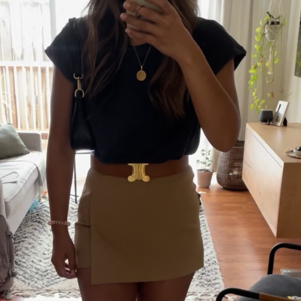 Zara Tan Mini Skirt